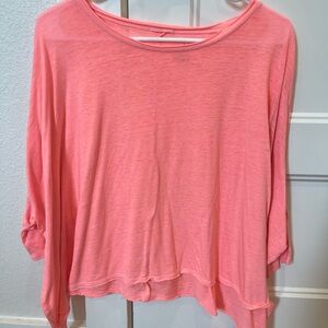 Free People Oversized Shirt in Bright Pink